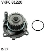 Pompa, soğutma suyu VKPC 81220 SEAT ALTEA XL (5P5, 5P8) 2.0 FSI